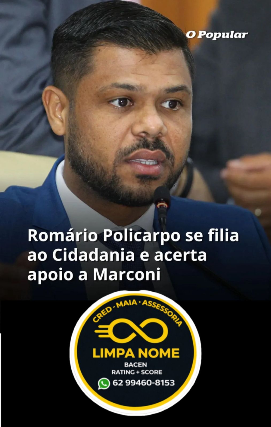 Policarpo entra no Cidadania e se alinha ao projeto de Perillo